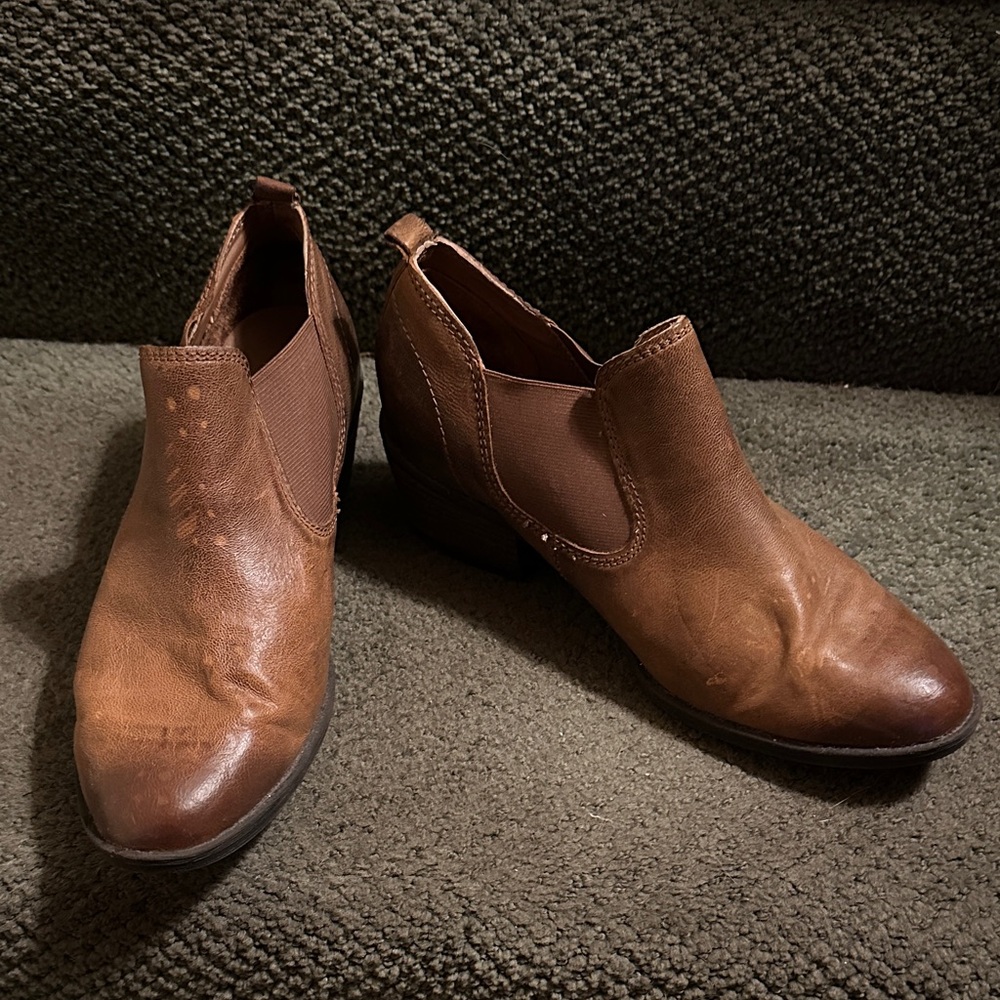 Josef Seibel Brown Leather Chelsea Ankle Boots
